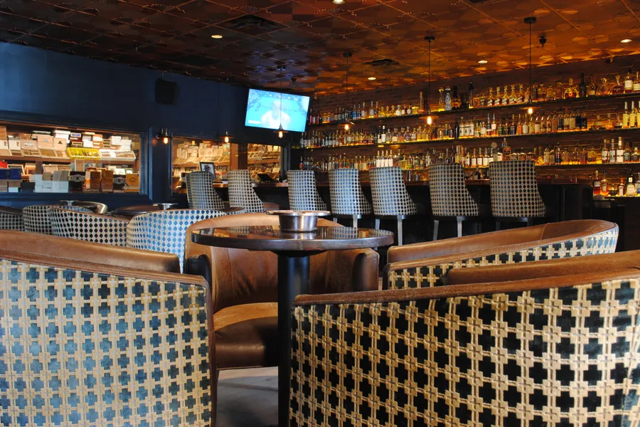 Churchill's Phoenix cigar lounge interior