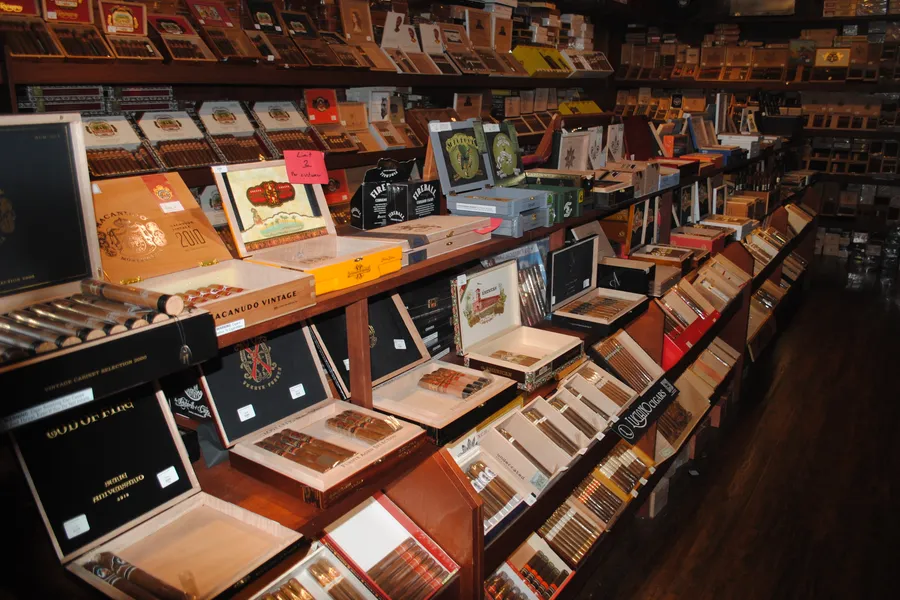 Churchill's Phoenix humidor — Arturo Fuente cigar selection
